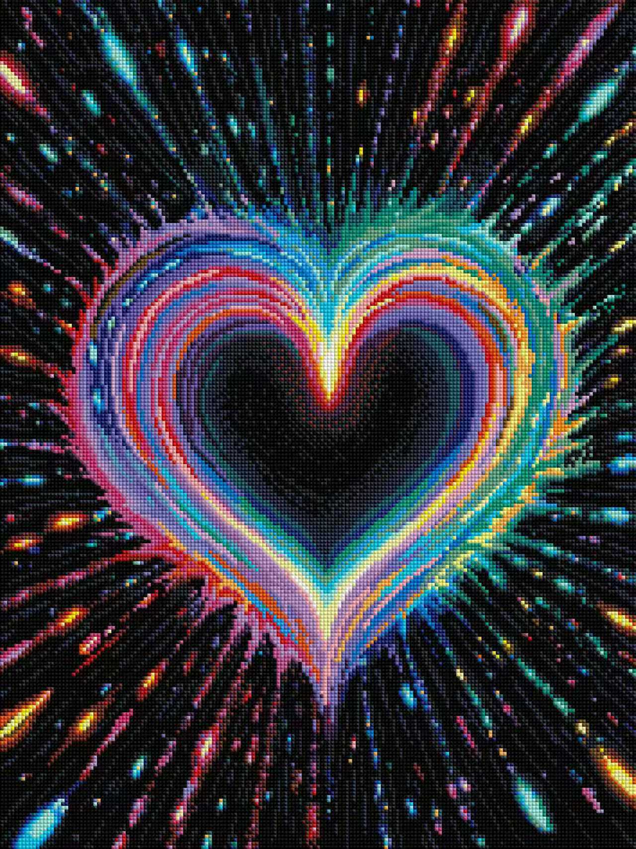 Resin Art Wall - ForeverYoung 43.7×58.3cm Heart Radiance Diamond Painting