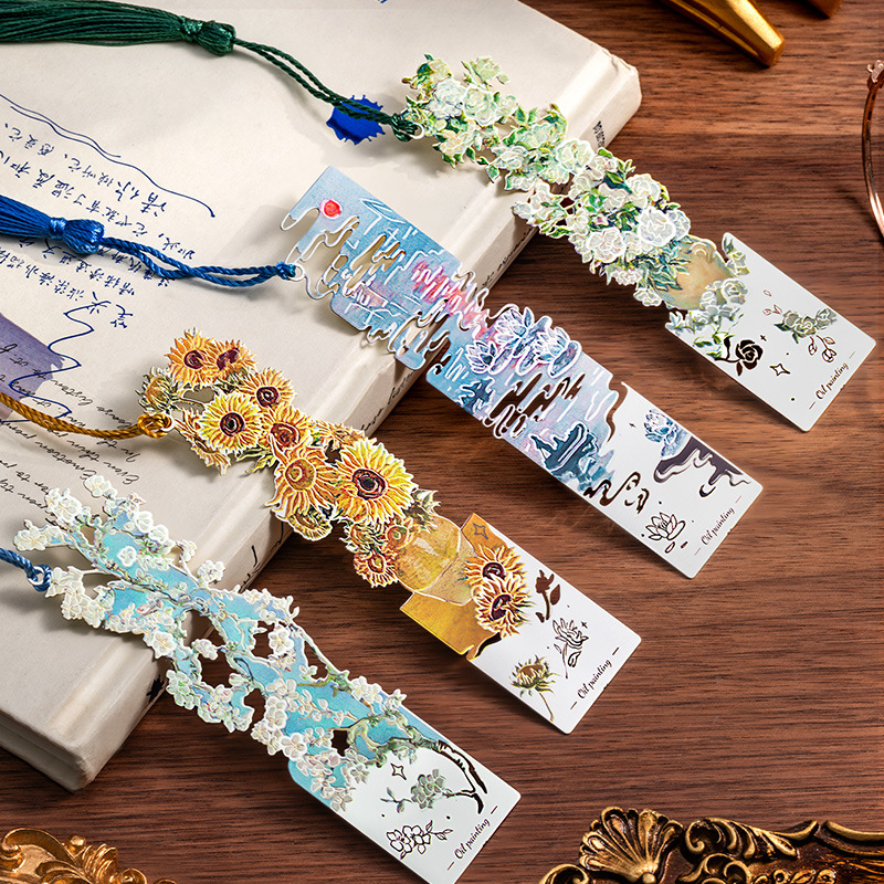 Resin Art Bookmark - Metal Bookmark Floating Light Gallery Series