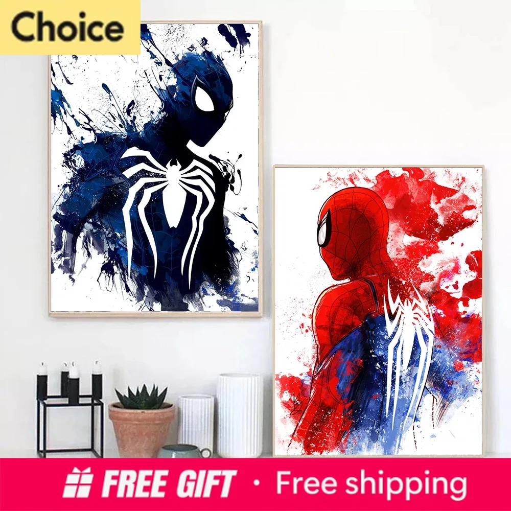 Resin Art Wall - Marvel Movie Watercolor SpiderMan Superhero Diamond