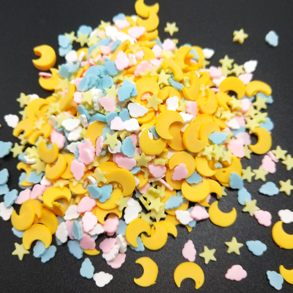 Resin Art Gel - 50g Yellow Star/Clouds Polymer Clays for