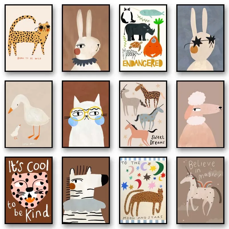 Resin Art Wall - Funny Cute Animal Rabbit horse panda