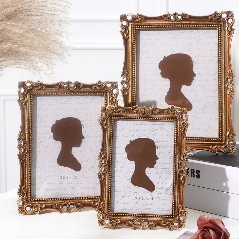 Resin Art Gallery - Retro Picture Frame,Mini Antique Ornate Photo