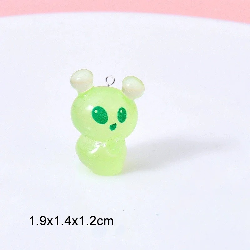 10Pcs Luminous Mini Green Alie - Resin Art Calligraphy ulasan dan harga