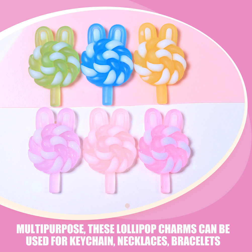 24Pcs Cute Cartoon Lollipop Ch - Resin Art Handmade ulasan dan harga