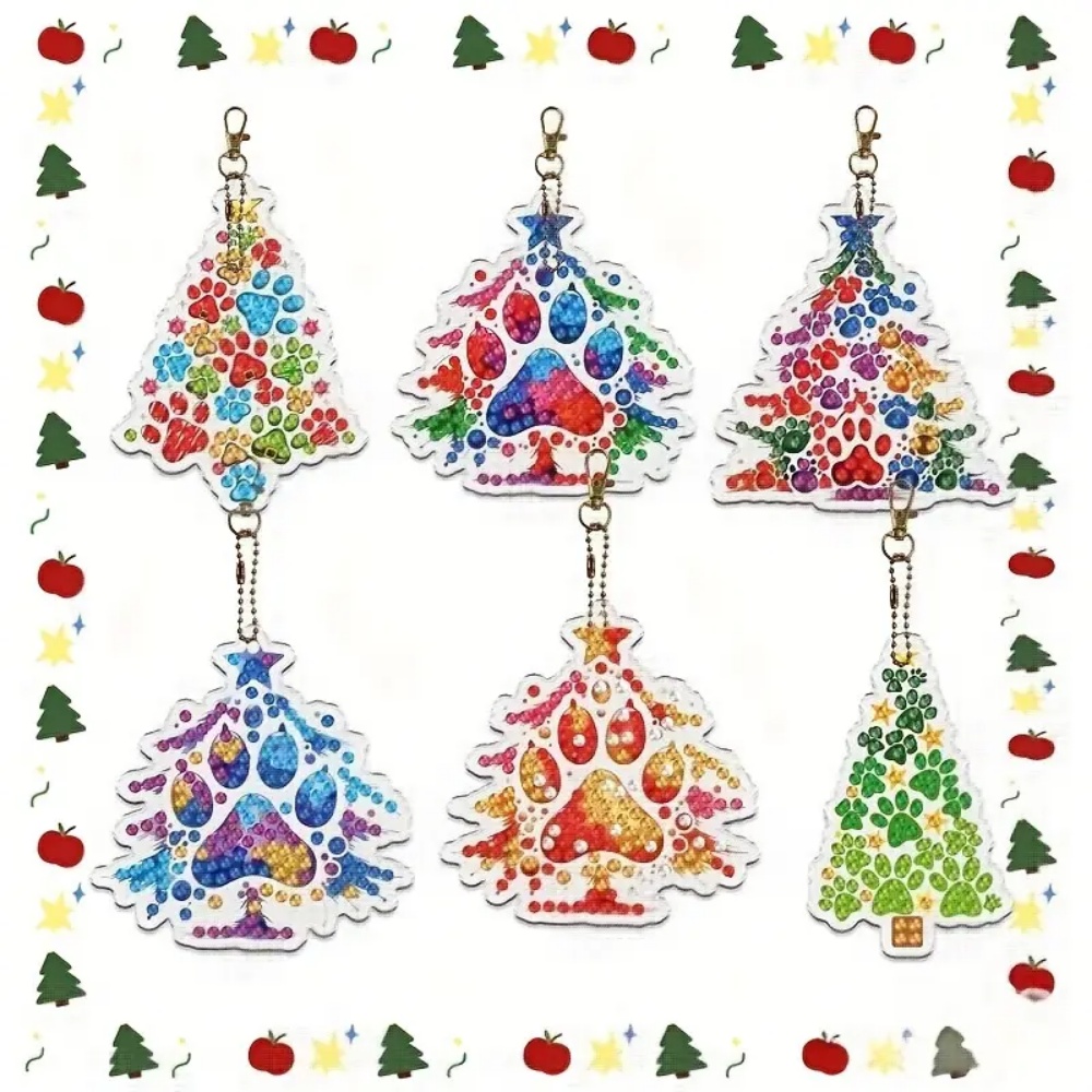 6pcs/Set DIY Christmas Tree Pa - Resin Art Bookmark ulasan dan harga