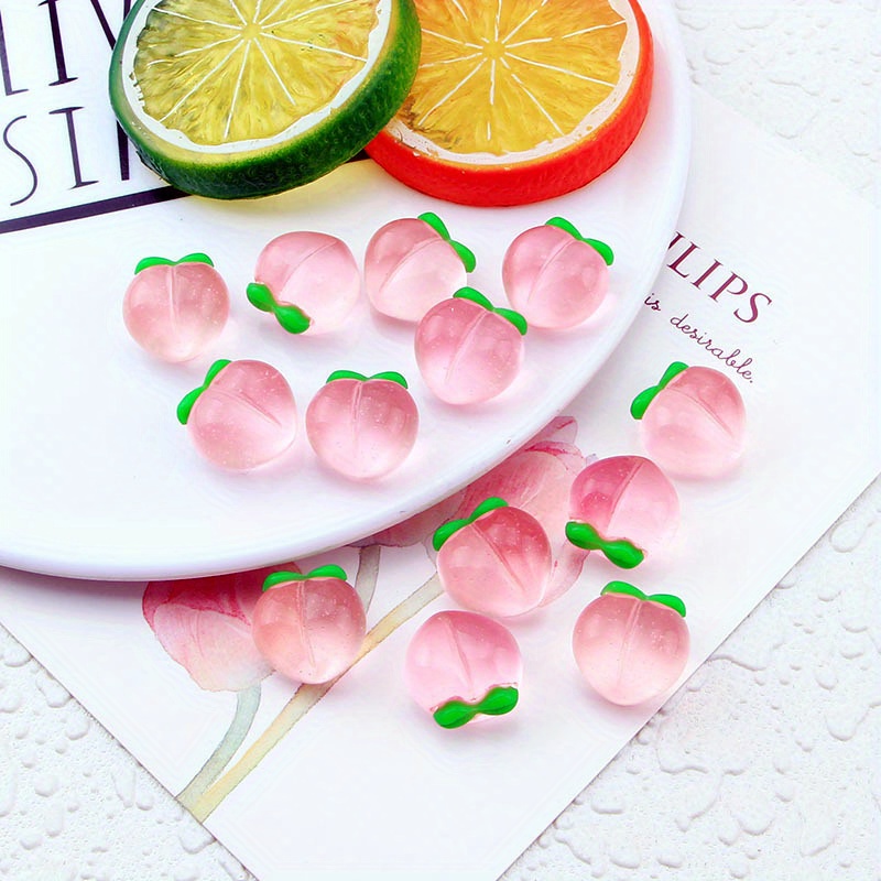 10Pcs New Transparent Peach Fl - Resin Art Handmade ulasan dan harga