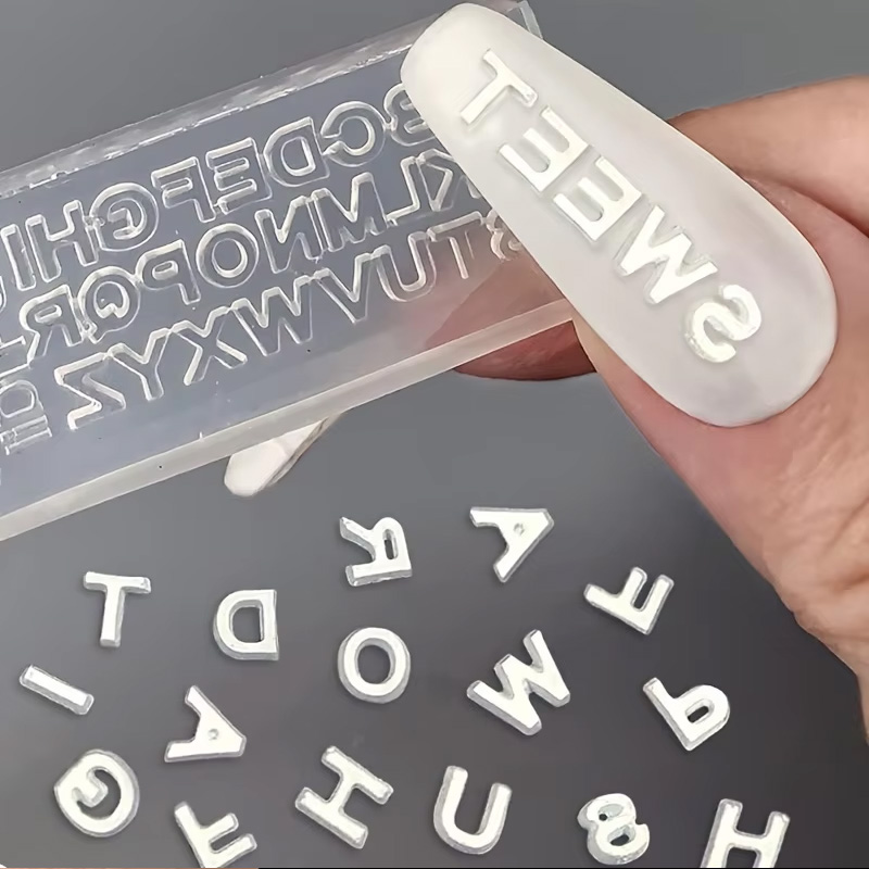 3D Letter Nail Art Silicone Mo - Resin Art Zone ulasan dan harga
