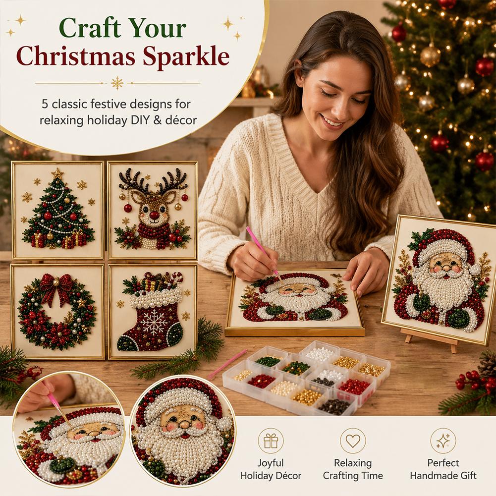 Christmas Santa Claus Pearl Ar - Resin Art Wall ulasan dan harga