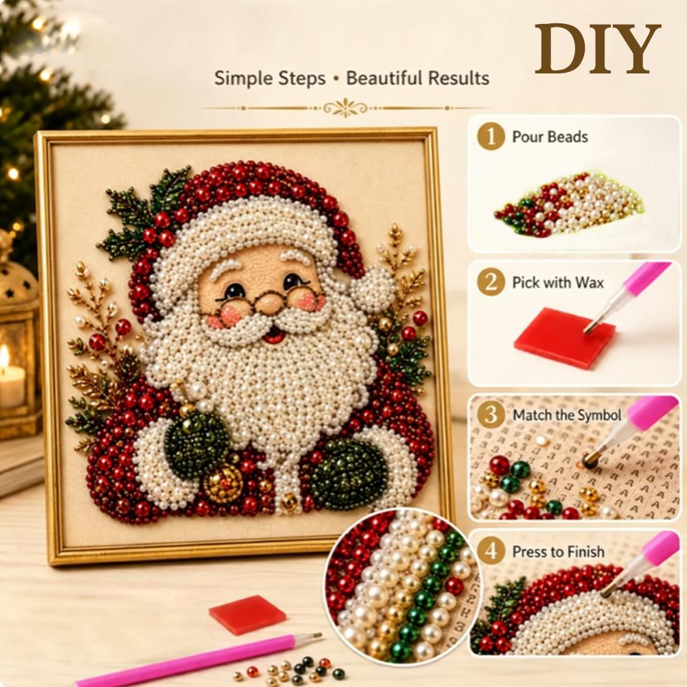 Christmas Santa Claus Pearl Ar - Resin Art Wall ulasan dan harga
