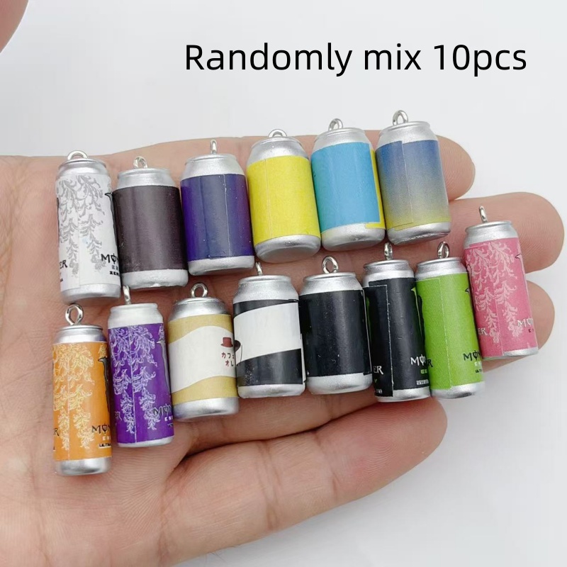 10Pcs Mini Simulation Beverage - Resin Art Pendant ulasan dan harga