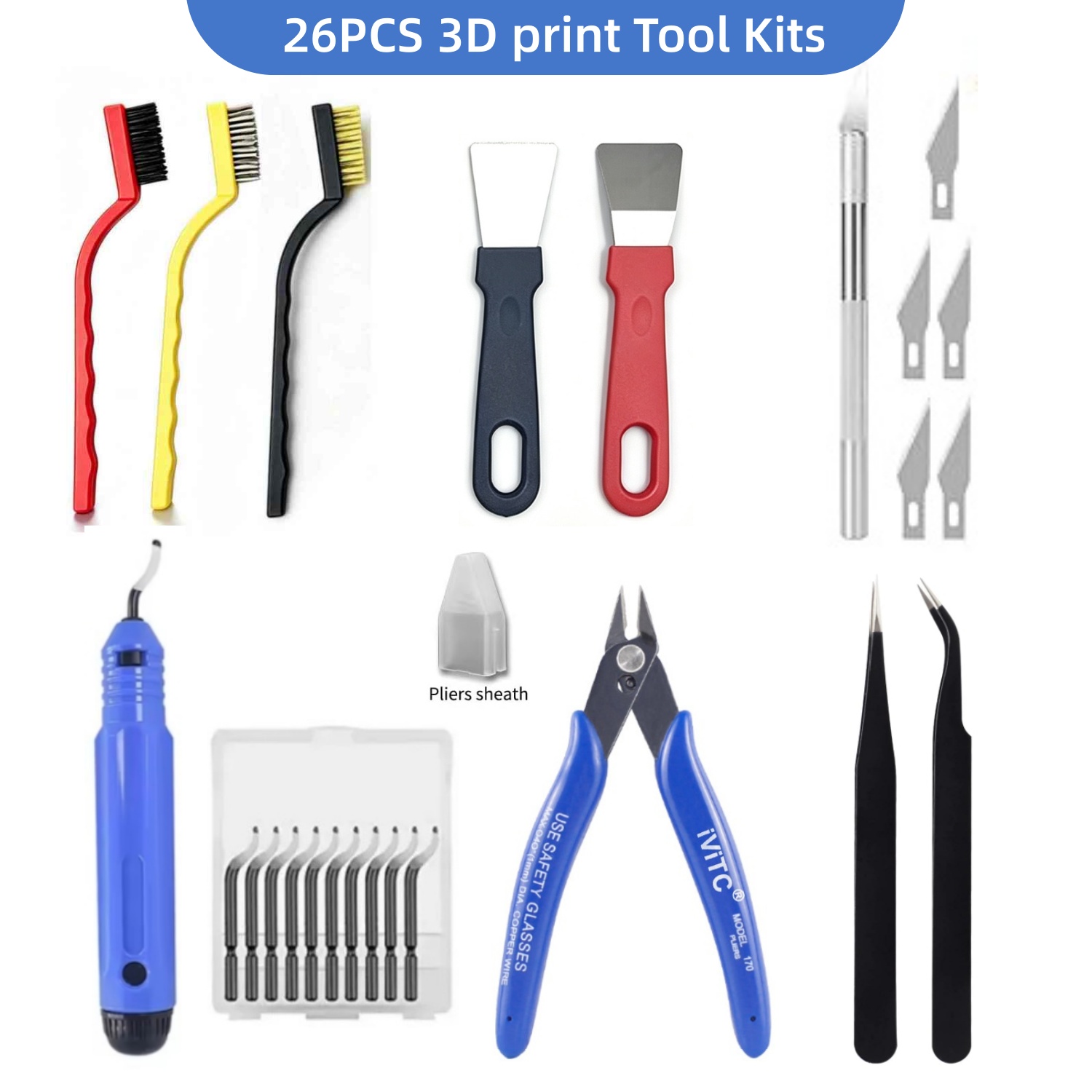 26PCS 3D Print Tool Kit Scrape - Resin Art Pro ulasan dan harga