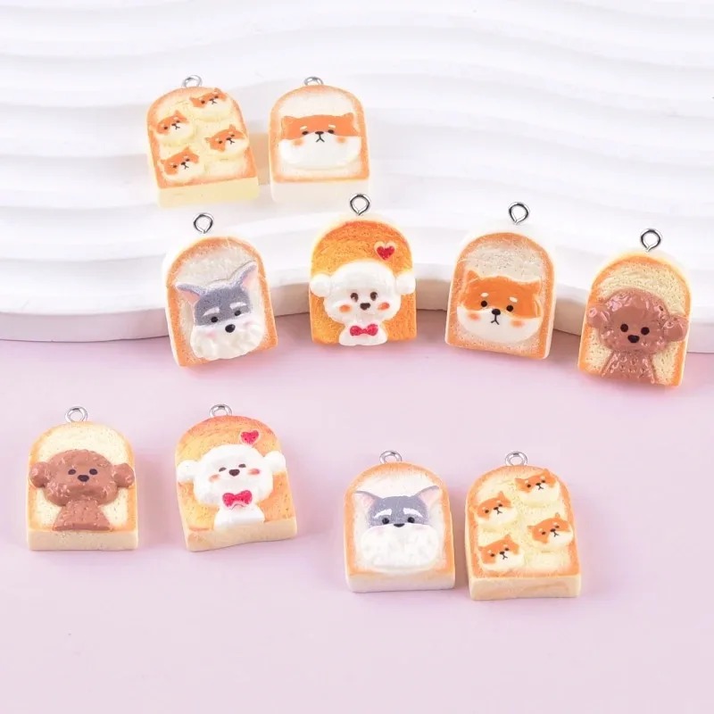 10Pcs Cute Toast Dog Resin Pen - Resin Art Handmade ulasan dan harga