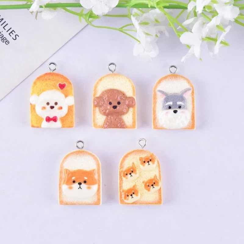 10Pcs Cute Toast Dog Resin Pen - Resin Art Handmade ulasan dan harga