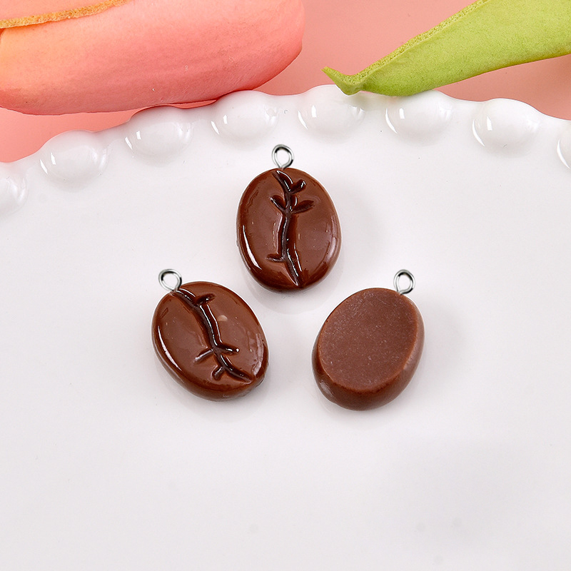 10pcs Coffee Beans Resin Penda - Resin Art Pendant ulasan dan harga