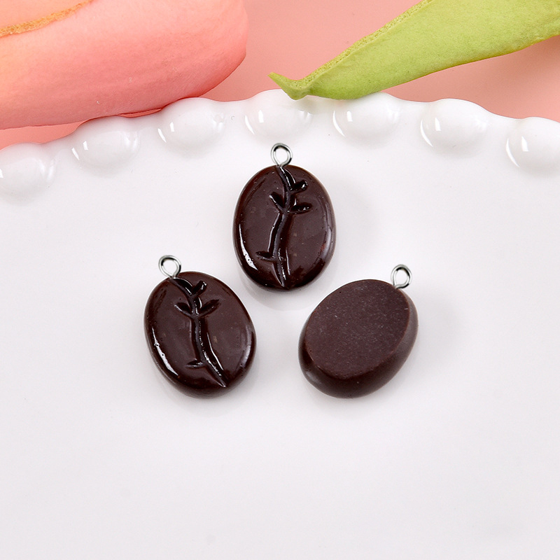 10pcs Coffee Beans Resin Penda - Resin Art Pendant ulasan dan harga