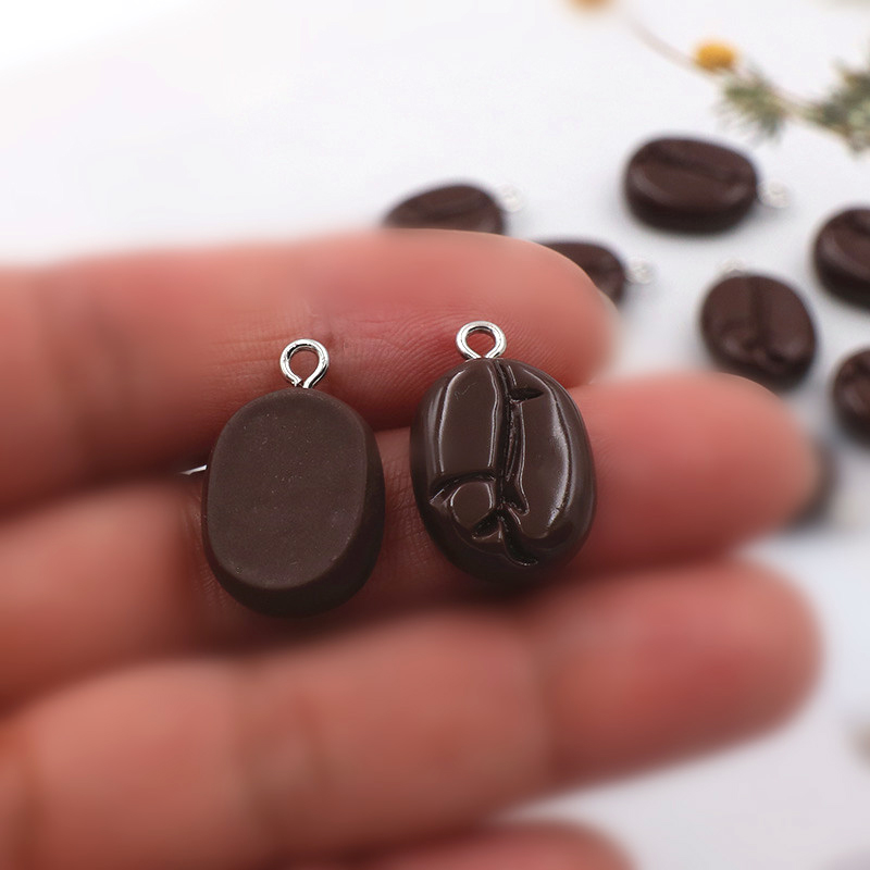 10pcs Coffee Beans Resin Penda - Resin Art Pendant ulasan dan harga