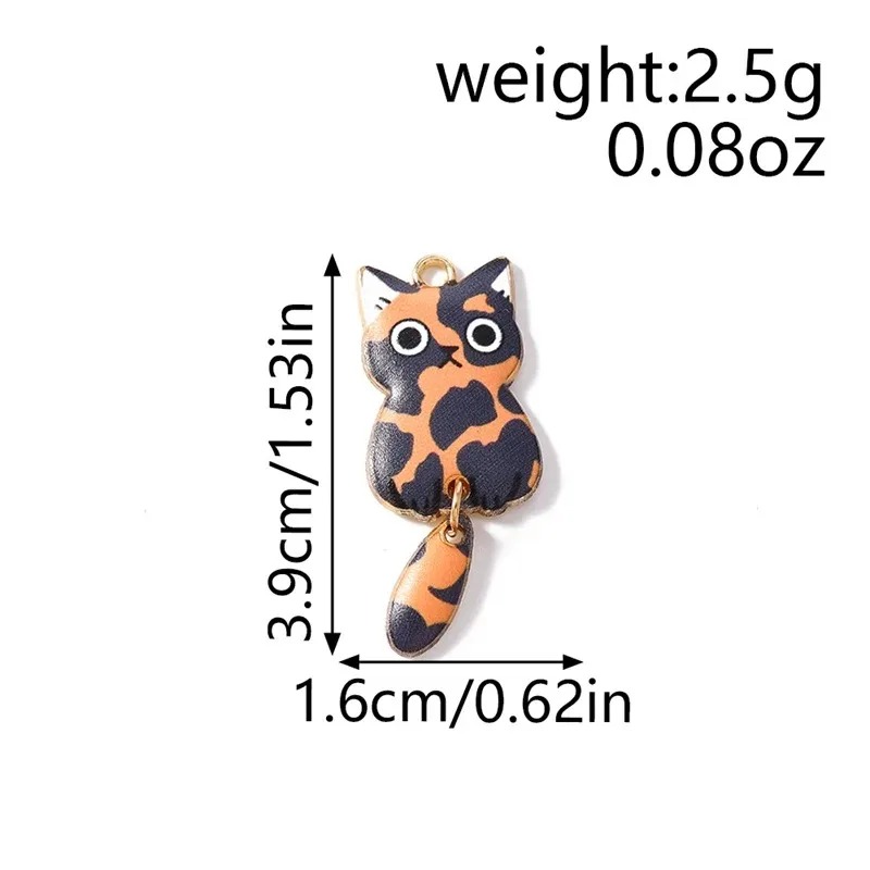 10Pcs 16×39mm Cute Cartoon Cat - Resin Art Calligraphy ulasan dan harga