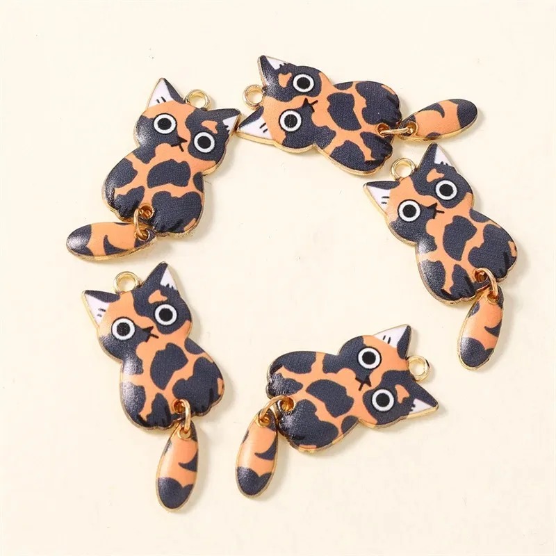 10Pcs 16×39mm Cute Cartoon Cat - Resin Art Calligraphy ulasan dan harga