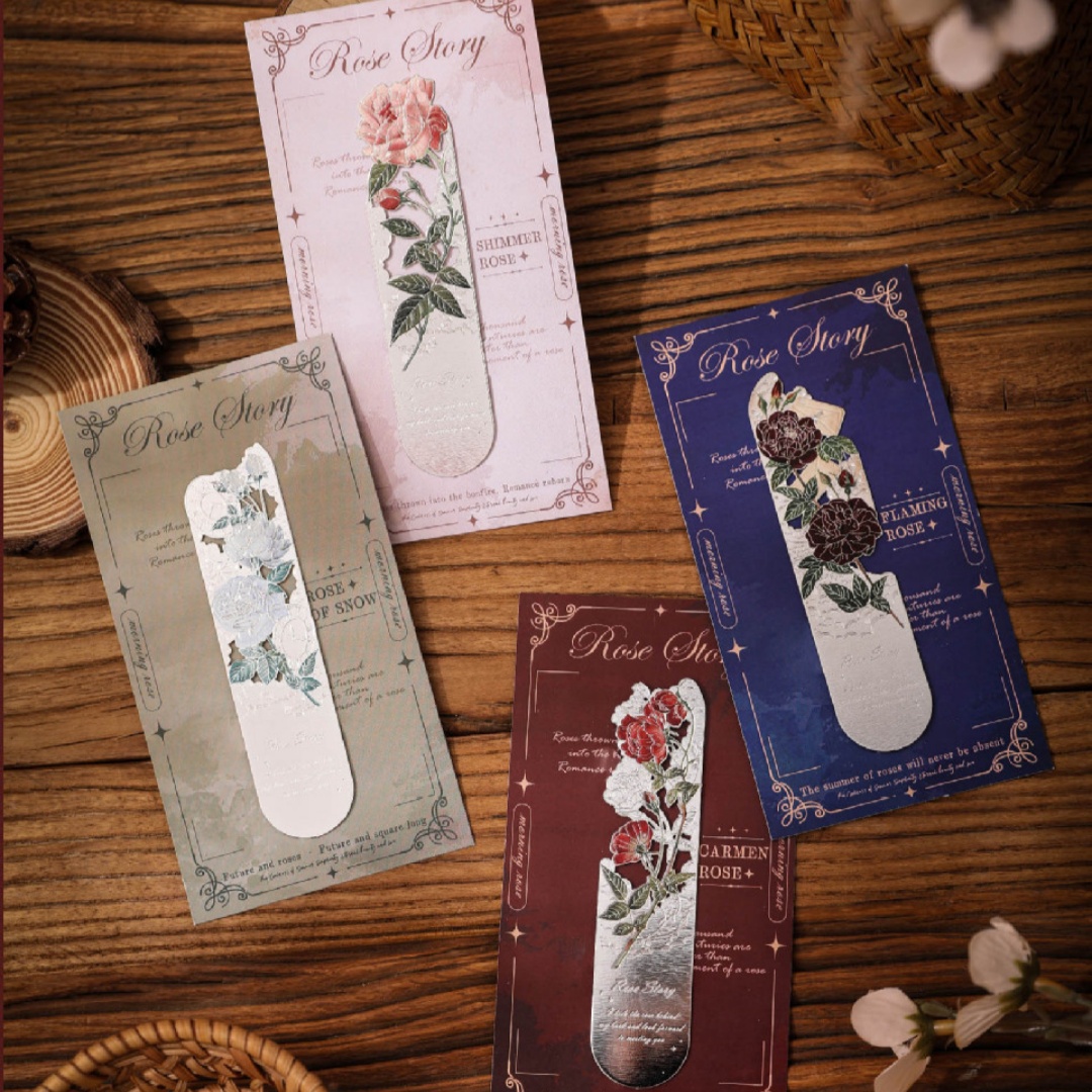 Retro Hollow Metal Bookmark Ro - Resin Art Bookmark ulasan dan harga
