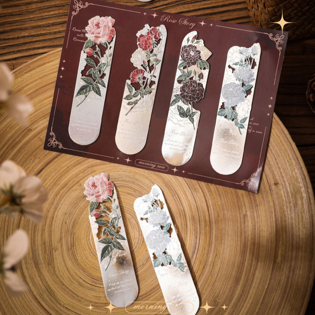 Retro Hollow Metal Bookmark Ro - Resin Art Bookmark ulasan dan harga