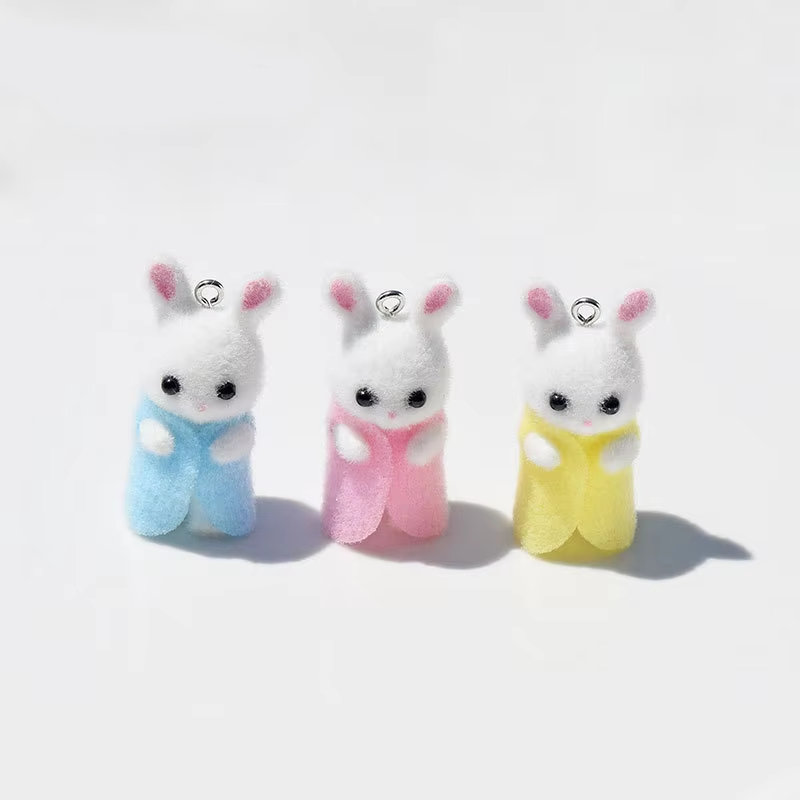 3Pcs 3D Flocking Resin Rabbit  - Resin Art Calligraphy ulasan dan harga