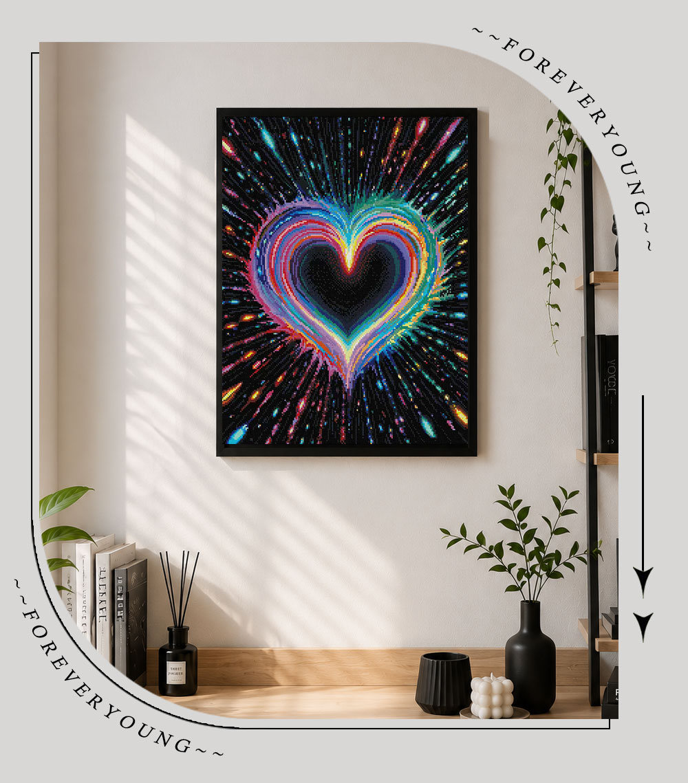 ForeverYoung 43.7×58.3cm Heart - Resin Art Wall ulasan dan harga