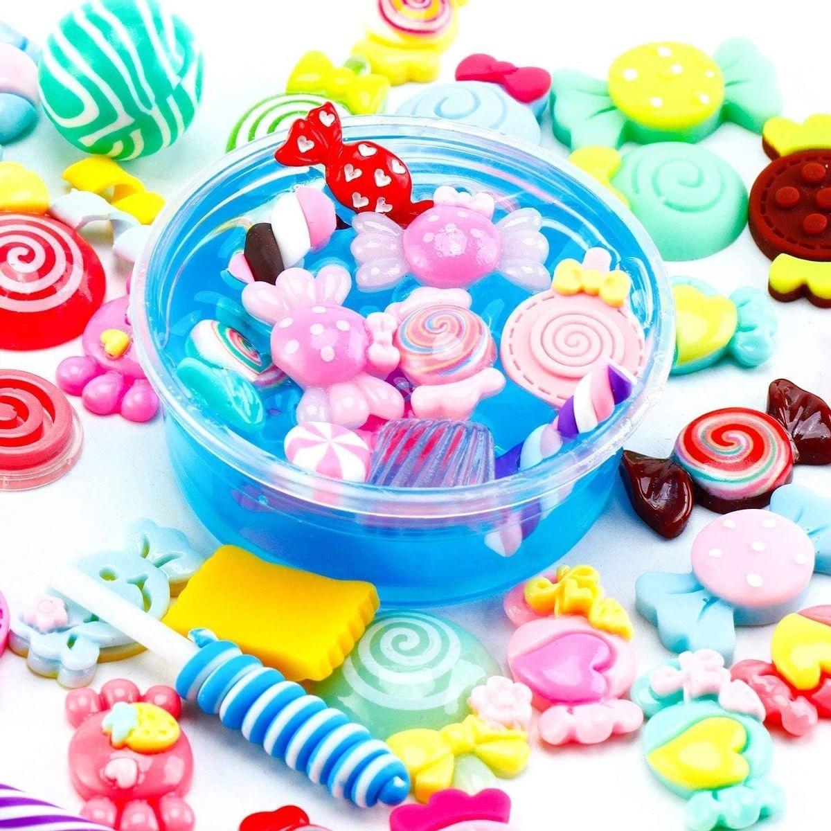 30pcs Random Candy Slime Charm - Resin Art Calligraphy ulasan dan harga