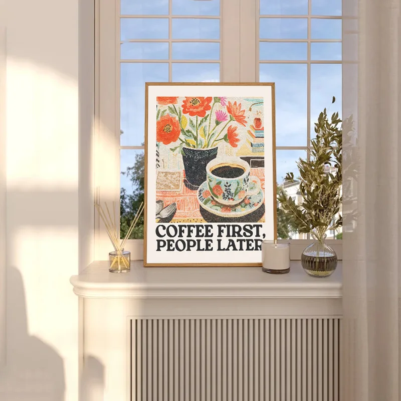 Coffee Flower Retro Wall Art P - Resin Art Gallery ulasan dan harga