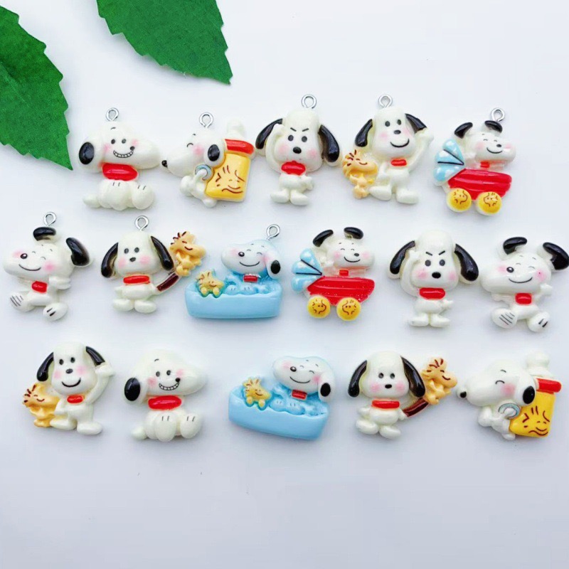12pcs resin cartoon dog pendan - Resin Art Handmade ulasan dan harga