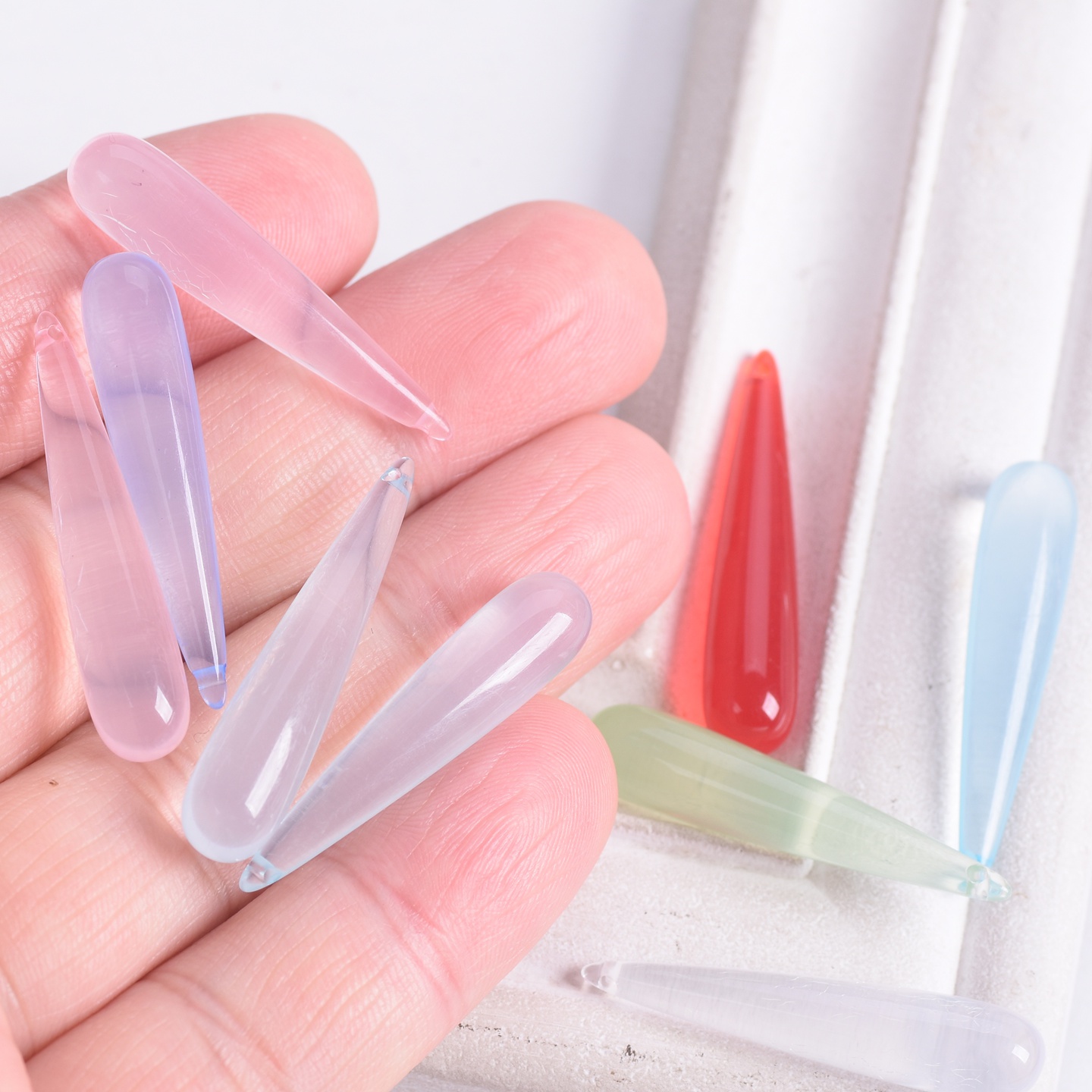 10pcs Long Teardrop Shape 35x7 - Resin Art Calligraphy ulasan dan harga