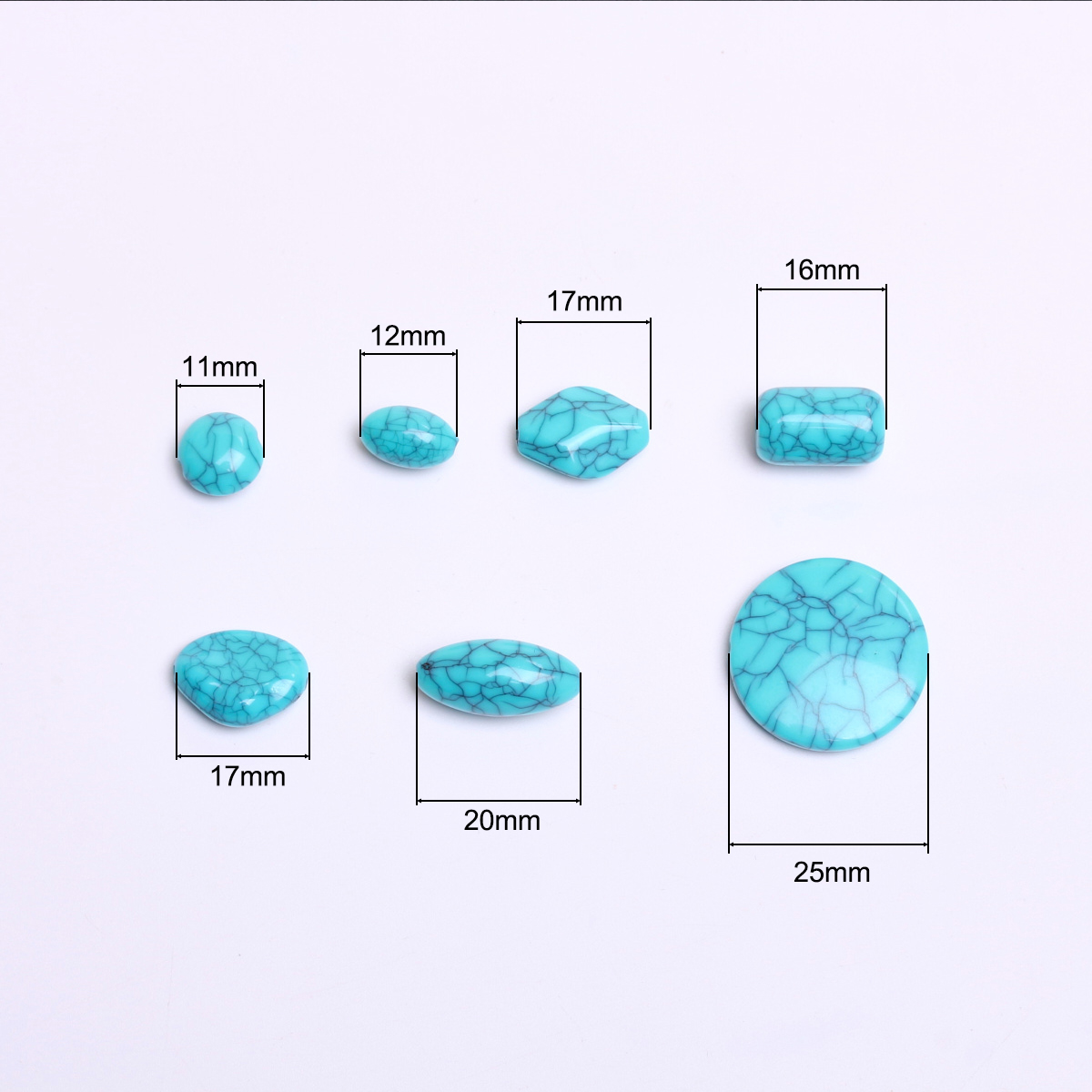 30-5pcs/bag Geometric Imitated - Resin Art Calligraphy ulasan dan harga
