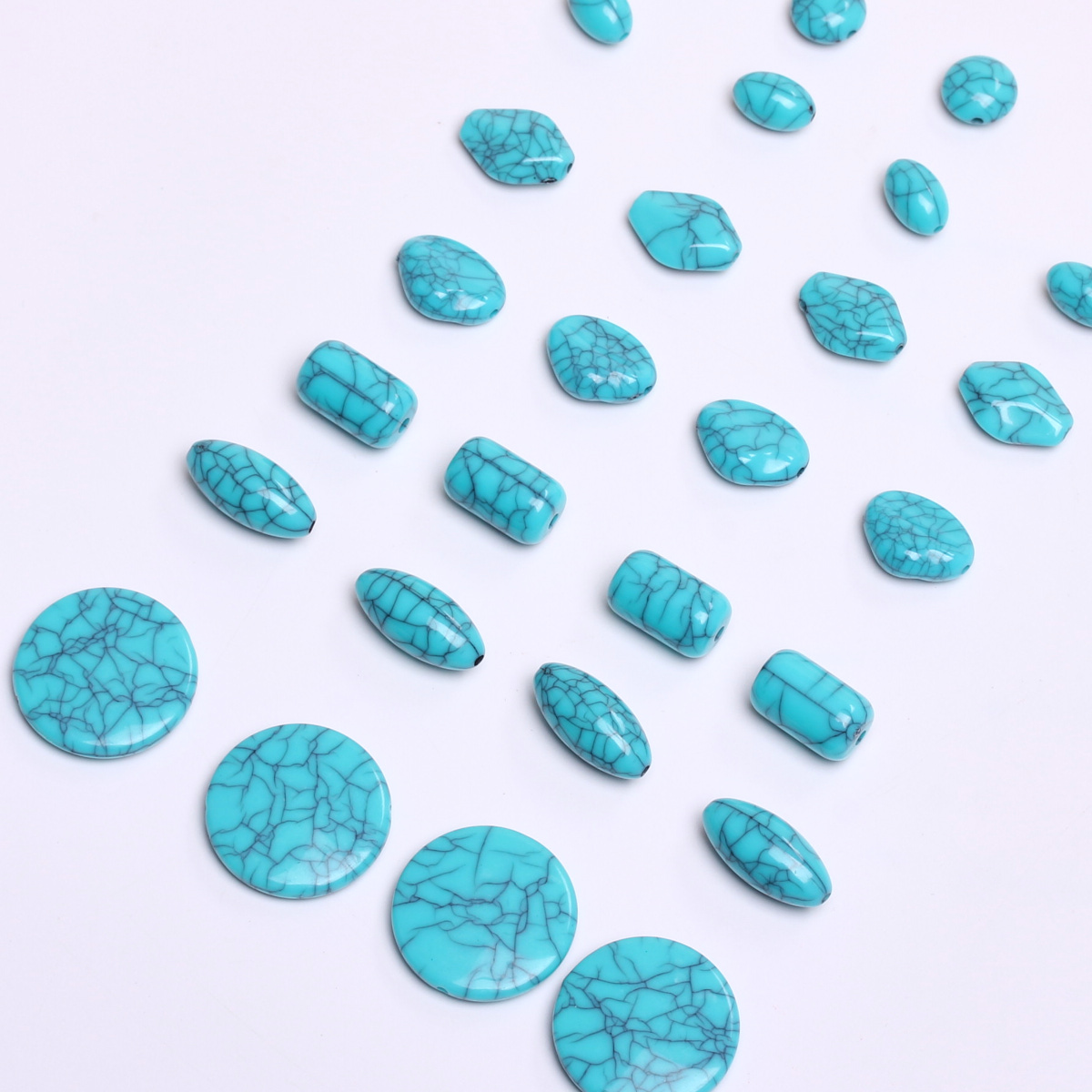 30-5pcs/bag Geometric Imitated - Resin Art Calligraphy ulasan dan harga