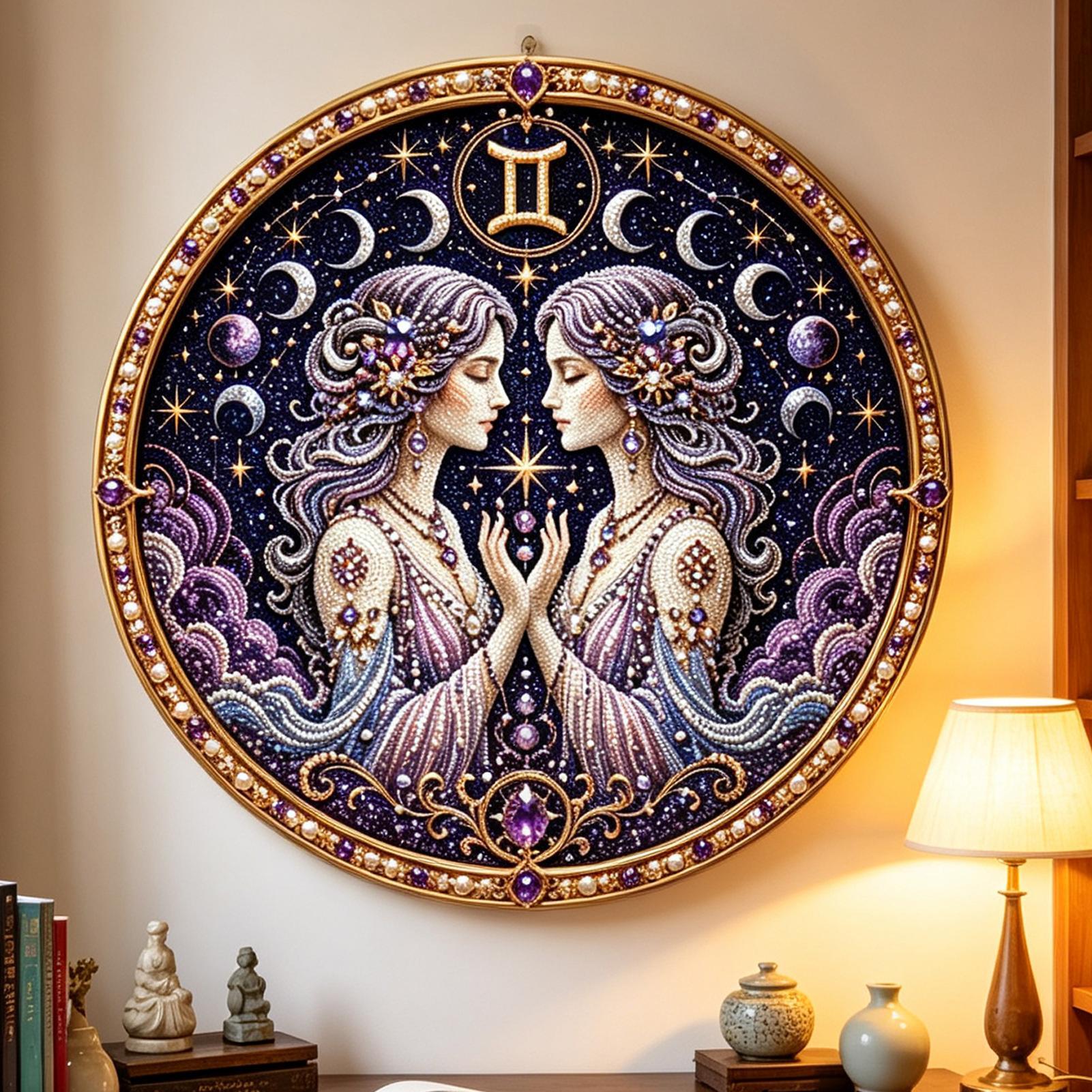 12 Zodiacs Signs Pearl Art Kit - Resin Art Wall ulasan dan harga