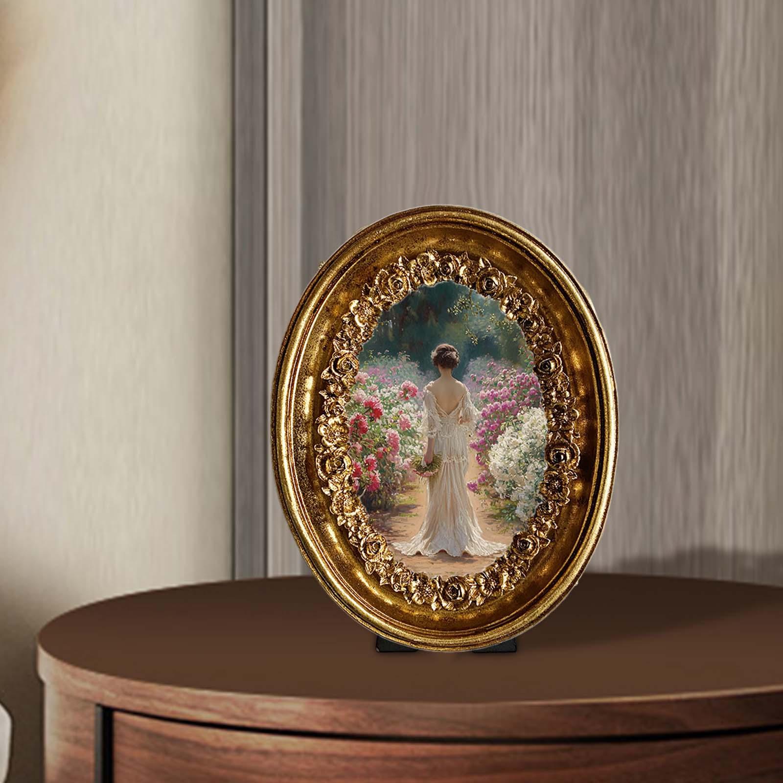 Vintage Oval Photo Frame 5.8x7 - Resin Art Gallery ulasan dan harga