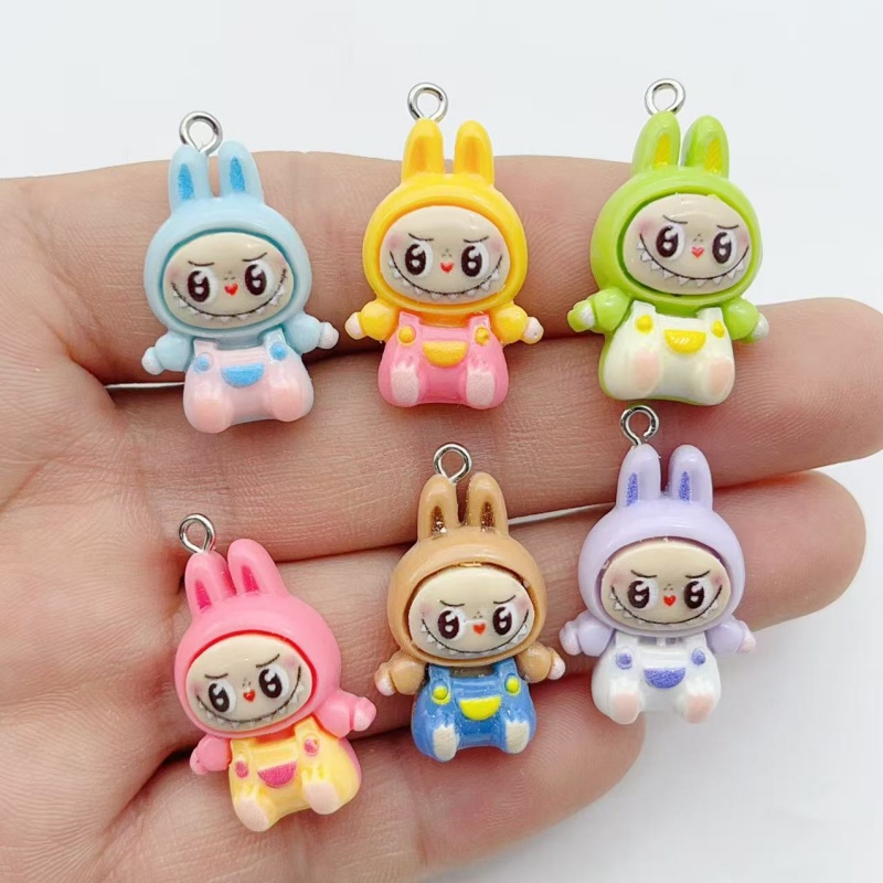 10Pcs Kawaii Rabbit Strawberry - Resin Art Handmade ulasan dan harga