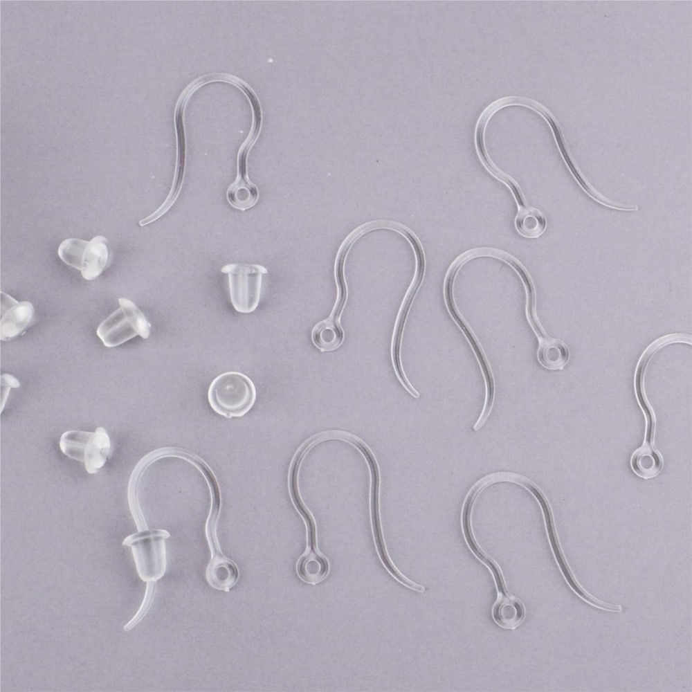 40pcs Clear Plastic Earring Ho - Resin Art Calligraphy ulasan dan harga