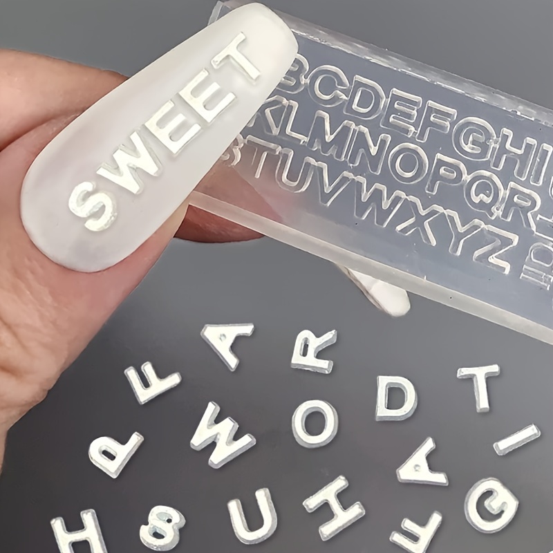 3D Letter Nail Art Silicone Mo - Resin Art Zone ulasan dan harga