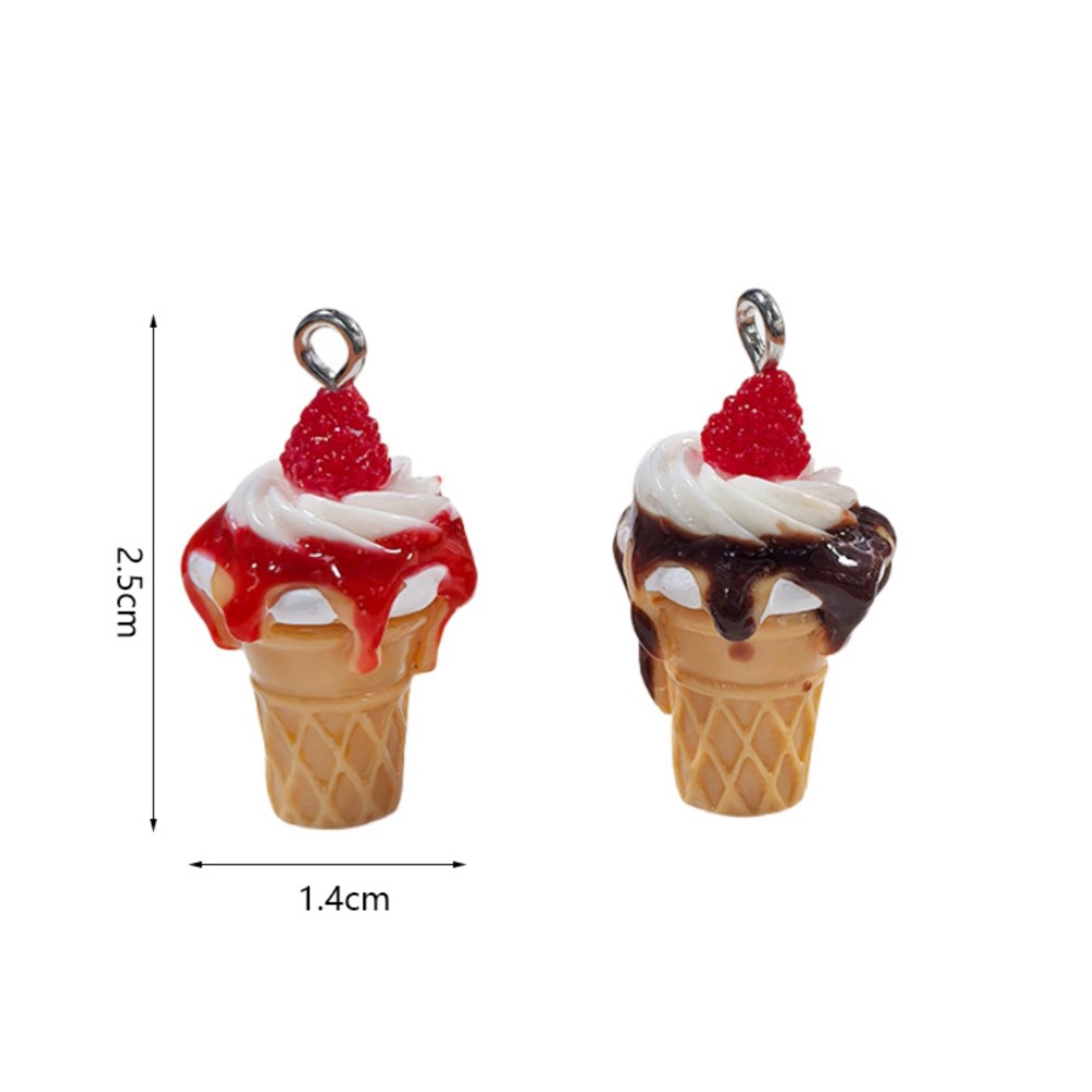 10Pcs Cute 3D Simulation Food  - Resin Art Pendant ulasan dan harga