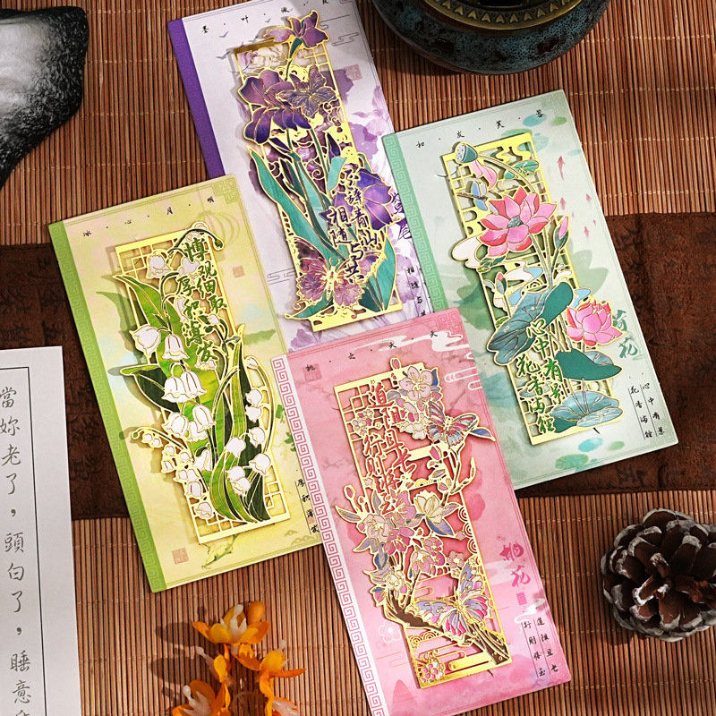 Lotus Metal Bookmark Elegant F - Resin Art Bookmark ulasan dan harga